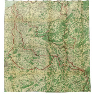 Map Western Front Shower Curtain