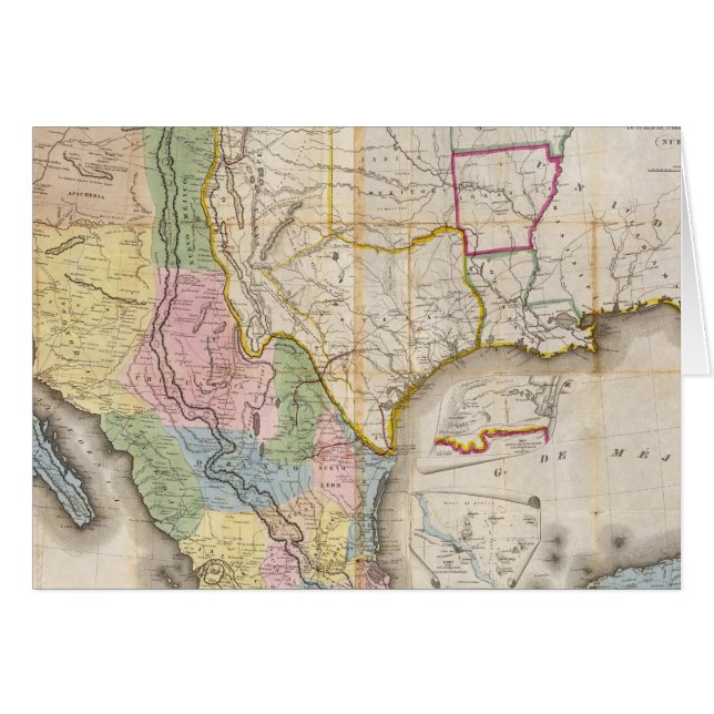 Mapa de los Estados Unidos De Mejico (Front Horizontal)