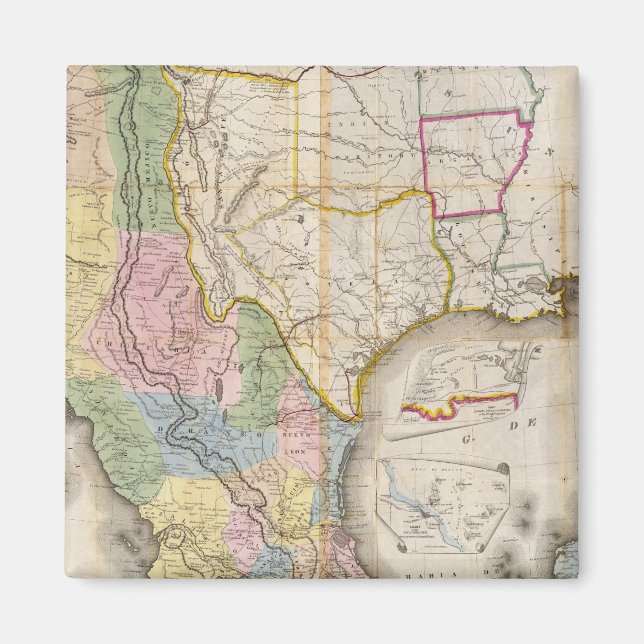 Mapa de los Estados Unidos De Mejico Magnet (Front)