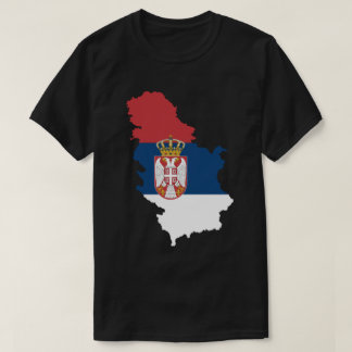 Mapa Srbije sa Zastavom T-Shirt