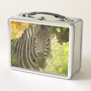 Mapified - Zebra Metal Lunch Box