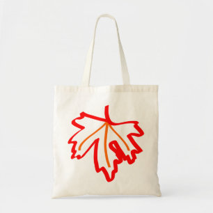 Maple Autumn Fall Leaf Orange Red Tote Bag