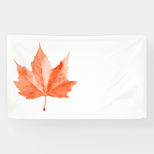 Maple autumn leaf banner (Horizontal)