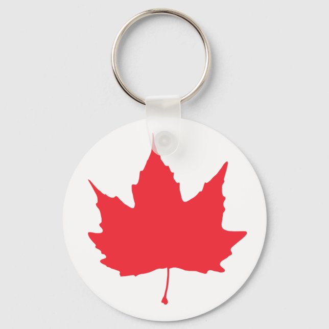 Maple autumn leaf key ring (Front)