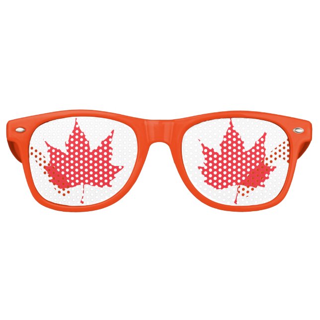 Maple autumn leaf retro sunglasses (Front)