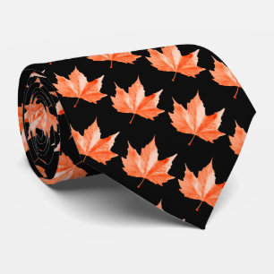 Maple autumn leaf tie