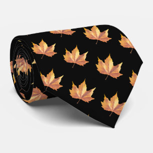 Maple autumn leaf tie