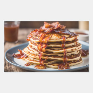 Maple Bacon Pancakes Rectangular Sticker