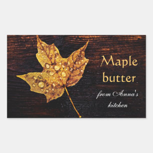maple butter home made rectangular sticker
