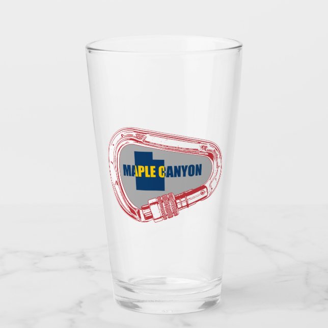 Maple Canyon Climbing Carabiner Glass (Front)