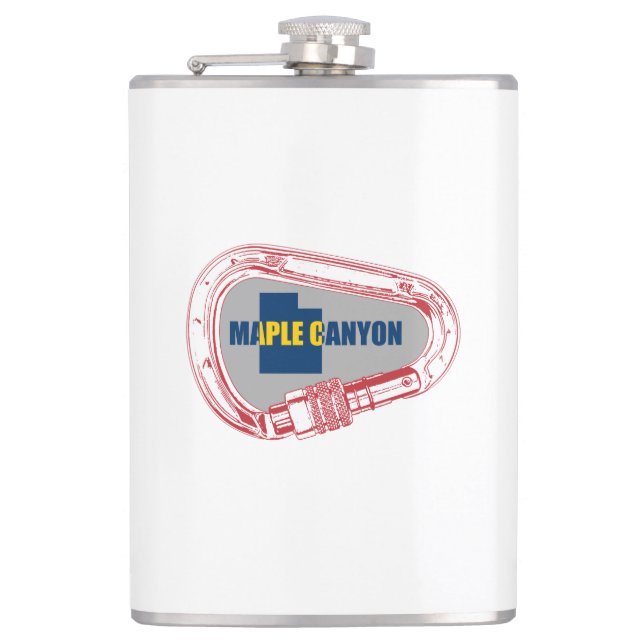 Maple Canyon Climbing Carabiner Hip Flask (Front)