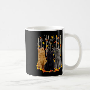 Maple Cat Leaf Fall Hello Autumn Fun Kitty Coffee Mug