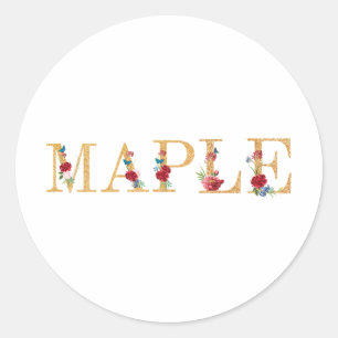 Maple classic round sticker
