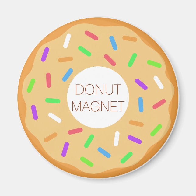Maple Doughnut Magnet with Sprinkles (Front)