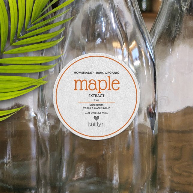 Maple Extract Personalised Bottling Label (Creator Uploaded)