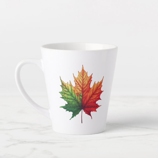 Maple Fall Leaf Latte Mug (Left)