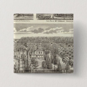 Maple Grove residence 15 Cm Square Badge
