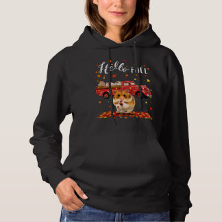 Maple Hamster Leaf Fall Autumn Red Truck Hoodie