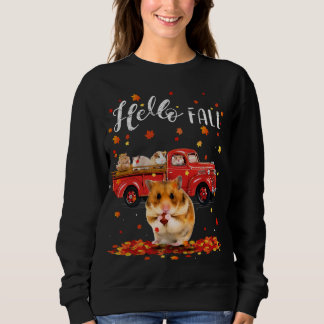 Maple Hamster Leaf Fall Autumn Red Truck Sweatshirt