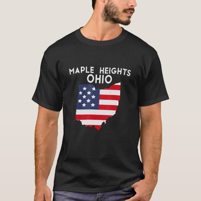 Maple Heights Ohio USA State America Travel Ohioan T-Shirt (Front)