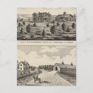 Maple Hilland Silver Spring Ranch, Kansas Postcard