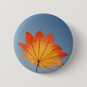 maple leaf 6 cm round badge