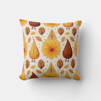 Maple Leaf and Turkey Cushion