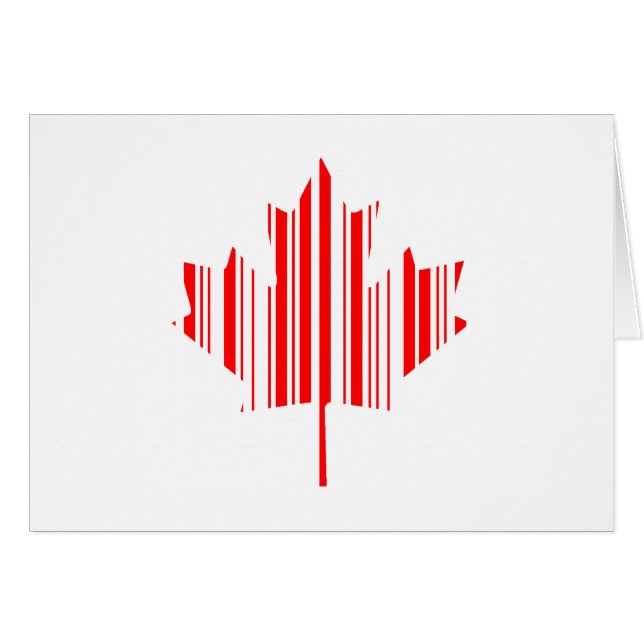 MAPLE LEAF BAR CODE CANADA FLAG Barcode Pattern (Front Horizontal)