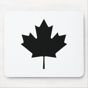 Maple Leaf Black Transp jGibney The MUSEUM Zazz Mouse Pad