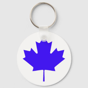 Maple Leaf BlueTransp The MUSEUM Zazzle Gifts Key Ring