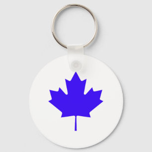 Maple Leaf BlueTransp The MUSEUM Zazzle Gifts Key Ring