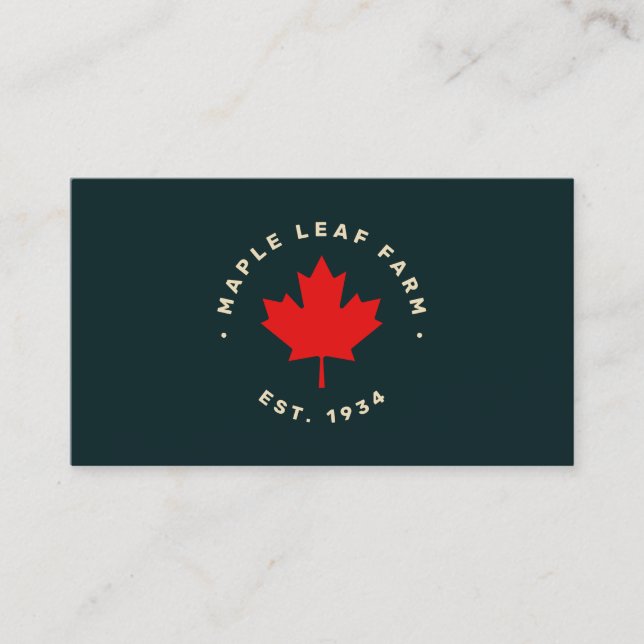 Maple Leaf Business Card (Front)