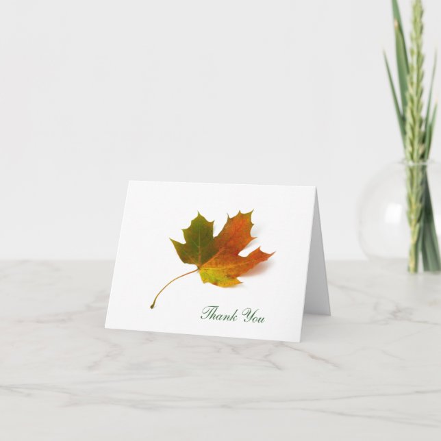 Maple Leaf  by Petr Kratochvil, Thank You Card (Front)