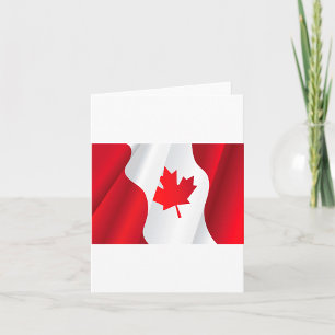 Maple Leaf Canada Flag Card