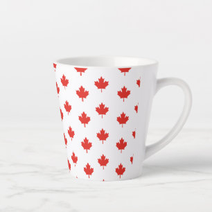 Maple Leaf Canada Flag Emblem Pattern-24105 Latte Mug