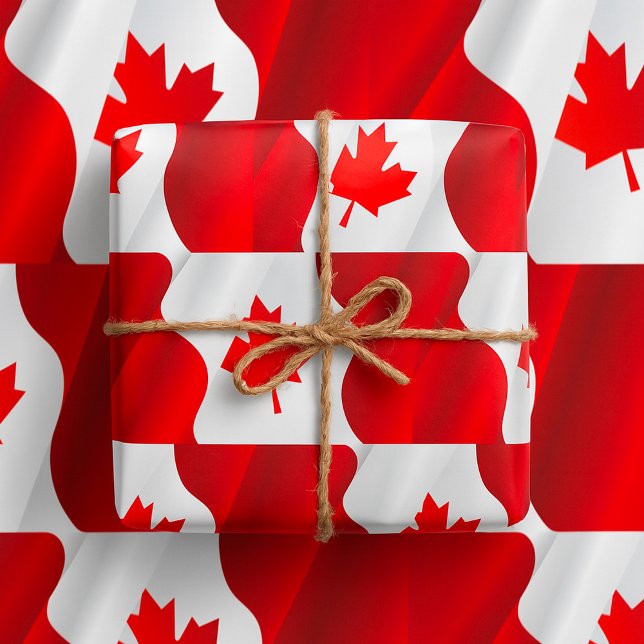 Maple Leaf Canada Flag Wrapping Paper (Creator Uploaded)