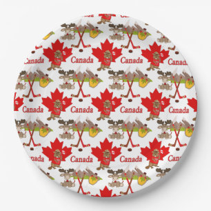 Maple Leaf Canadian 150 Anniversary Paper Plate