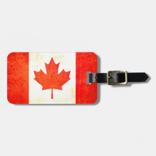 Maple Leaf Canadian flag luggage tag