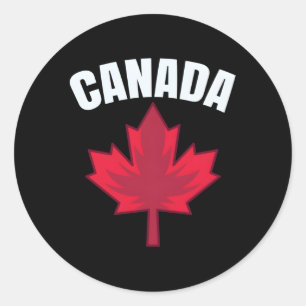 Maple Leaf Canadian Proud Canada Classic Round Sticker