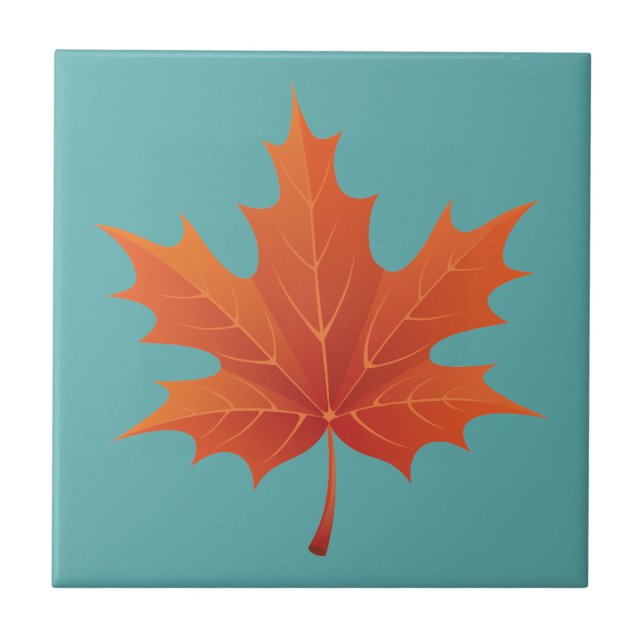 Maple Leaf Ceramic Tile (Front)