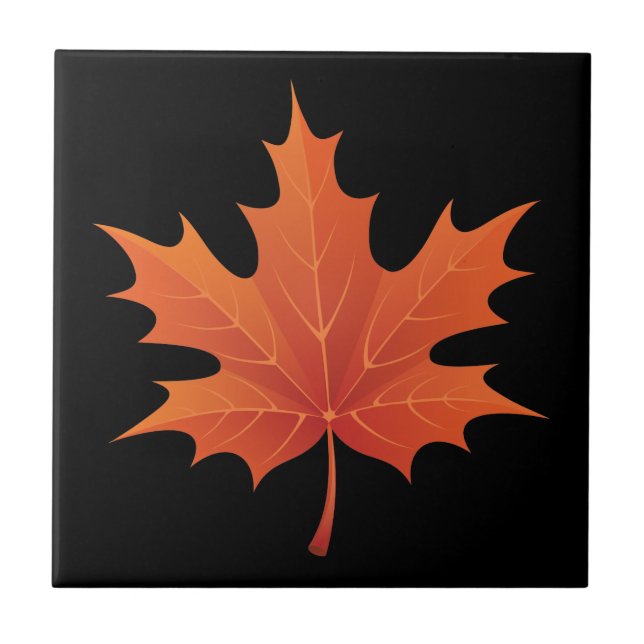 Maple Leaf Ceramic Tile (Front)