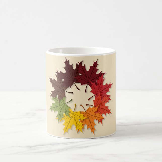 Maple leaf circle coffee mug (Center)