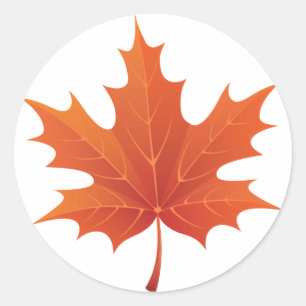 Maple Leaf Classic Round Sticker