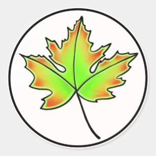 Maple Leaf Classic Round Sticker