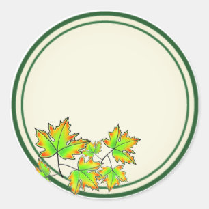 Maple Leaf Classic Round Sticker