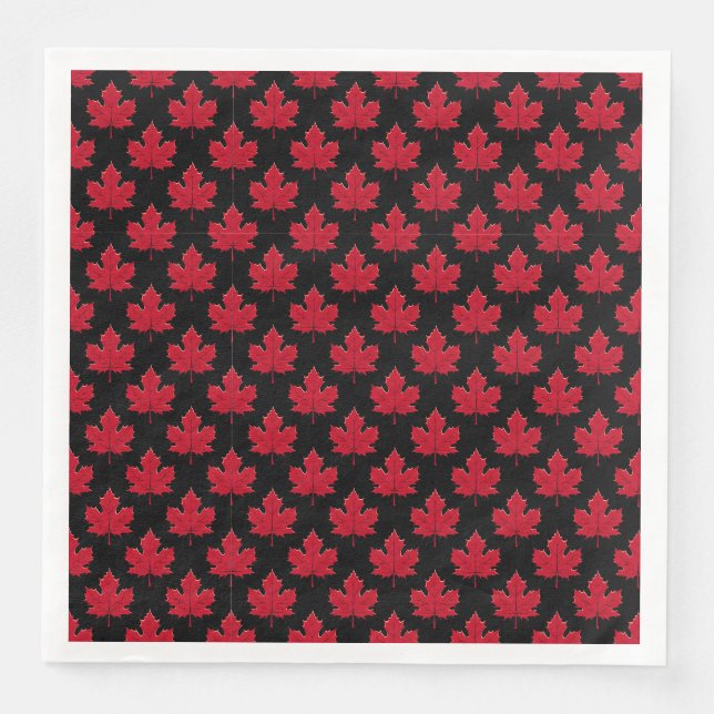 Maple Leaf Design Napkin (Front)