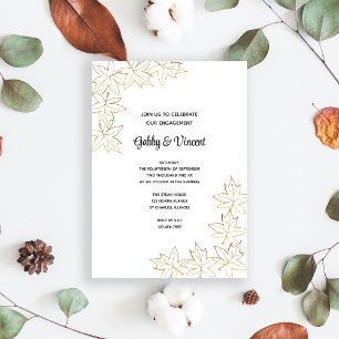 Maple Leaf Edge Fall Engagement Party Invitation