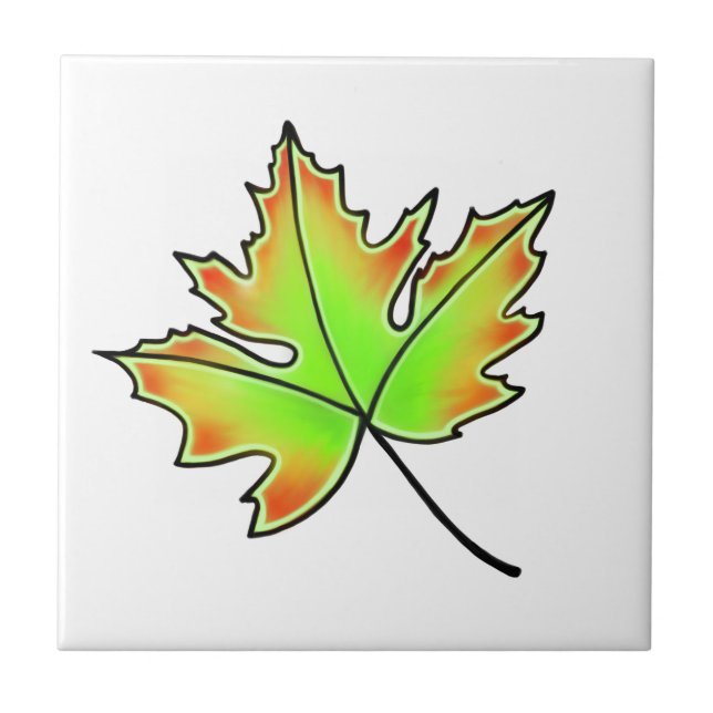 Maple Leaf, fall leaves, Autumn colours Tile (Front)