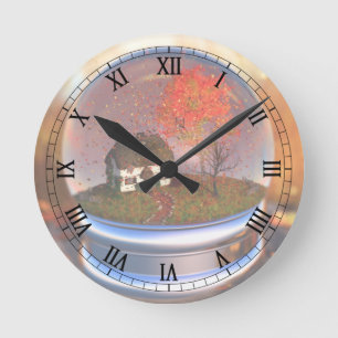 Maple Leaf Globe Clock