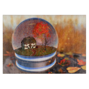 Maple Leaf Globe Cutting Board